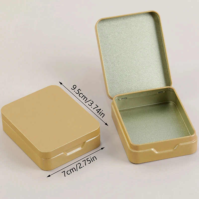 New Tin Storage Boxes Small Metal Storage Box Jewelry Keys Coins Box Wedding Candy Storage Tin Can Organizer