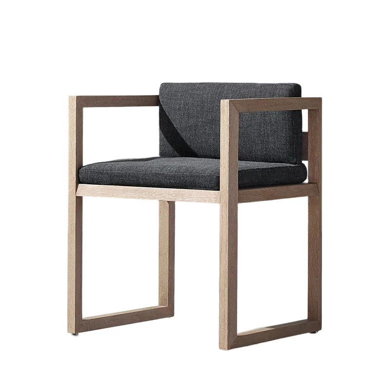 طاولات وكراسي خارجية محافظة من الخشب الصلب فناء حديقة في الهواء الطلق أثاث من خشب الساج فندق فيلا شرفة طعام خارجي