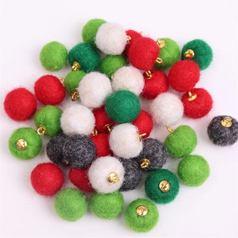 

Winter style 100pcs/lot 17*16mm color fabric decoration geometry rounds balls shape beads diy jewelry garment hair accessory
