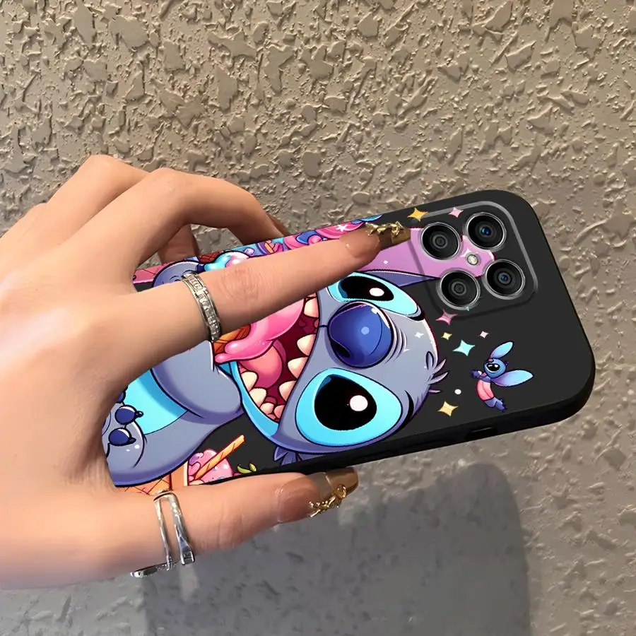 เคสสำหรับ Honor 70 X8 8X X9a X7 X7a 90 Lite X9c X9 ฝาหลังโทรศัพท์แบบนิ่ม ลายการ์ตูนดิสนีย์ สติทช์น่ารัก