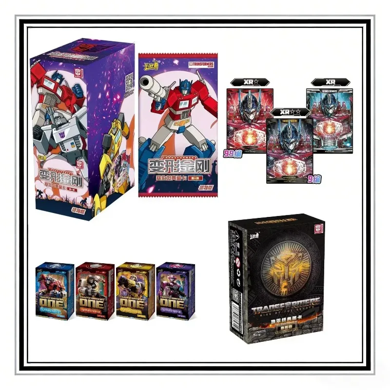 Tarjeta KAYOU Original de Transformers, Edición Coleccionable Energy Critical, Tarjeta 3D XR Rara, Optimus Prime, Bumblebee, Tarjeta de Anime del Líder