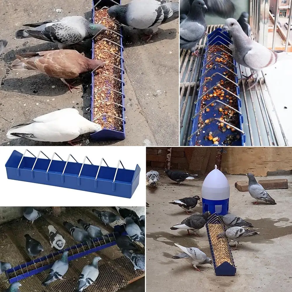 Pigeon Feeder หนาที่ถอดออกได้กันน้ำขนาดใหญ่ความจุชามอาหารช่องใส่คอนเทนเนอร์อาหารเครื่องมือ