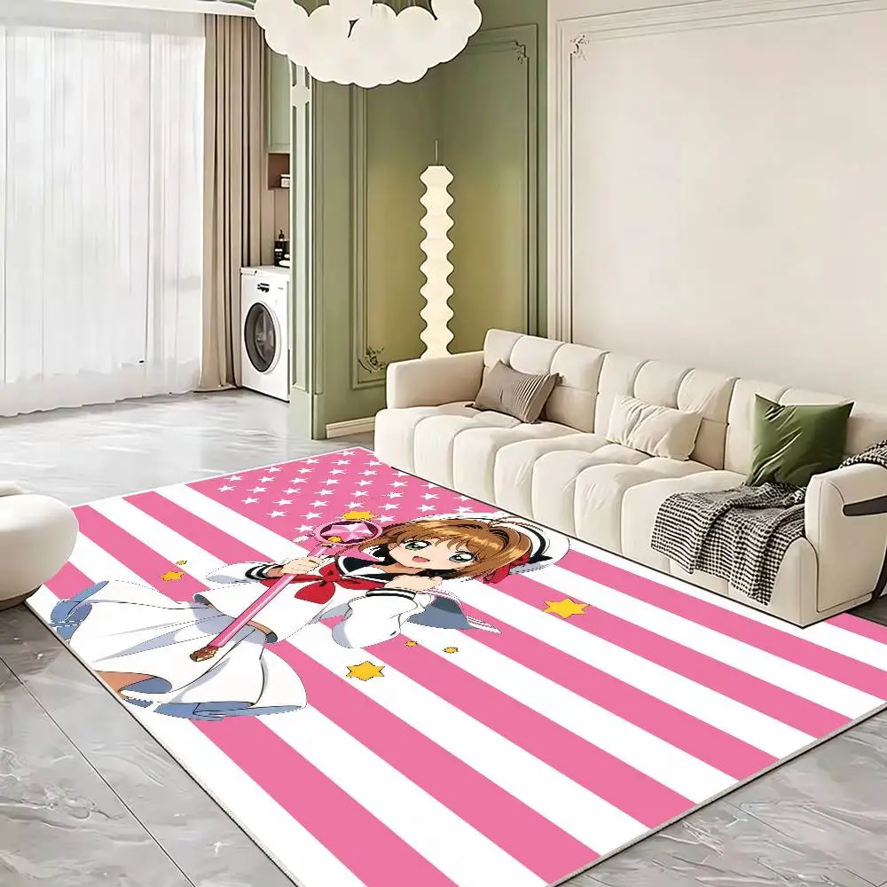 S-Sakura Kinomoto Floor Mat Rugs Soft Bedroom Floor Anti-skid Household Carpets 6