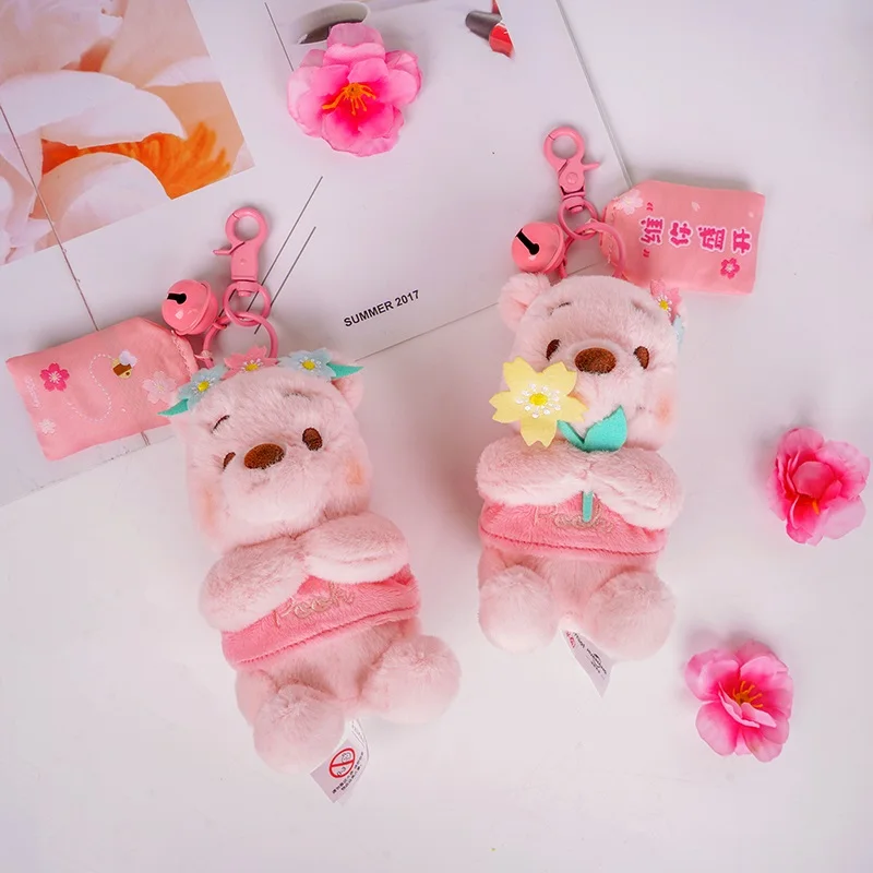 

Kawaii Disney Potdemiel Пух Медведь Подвеска Аниме Мультфильм Милая Красота Розовая Сумка Аксессуары Брелок Плюшевая Кукла Подарок Игрушки На День Рождения