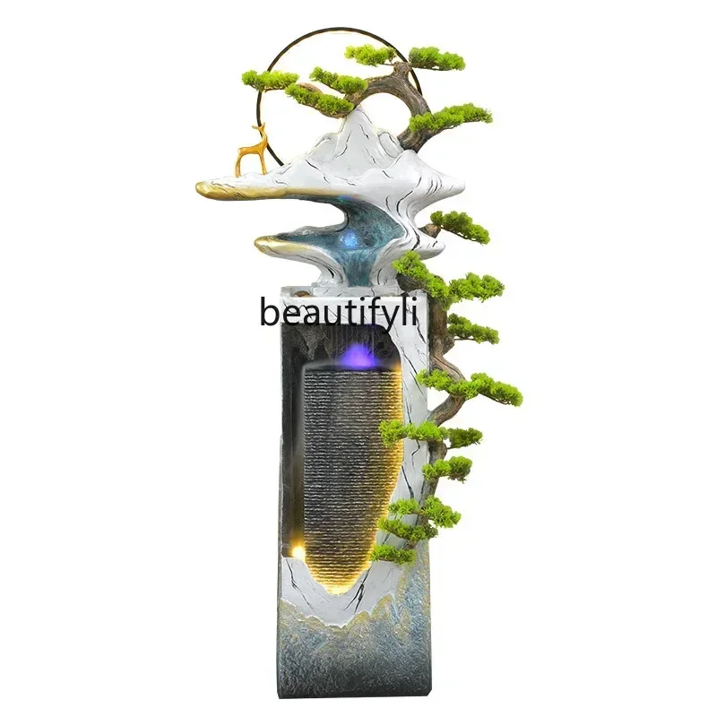 

LD6Nordic Modern Simple and Light Luxury Office Decorations Lucky Fountain Waterscape Flowing Water Ornaments