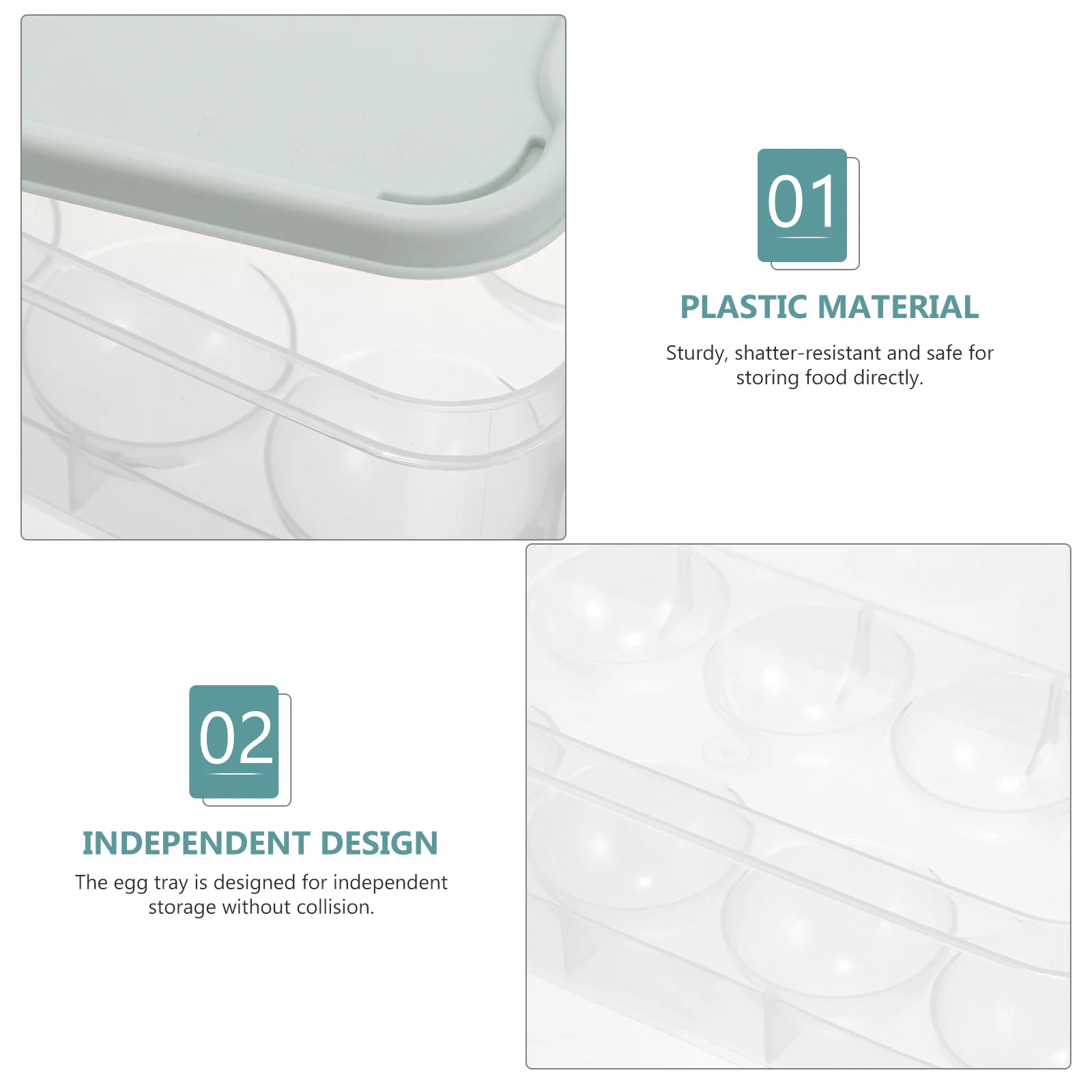 

Portable Box Durable Shatterproof Egg Storage Container For Fridge Freezer Kitchen Camping Organizer Egg Holder