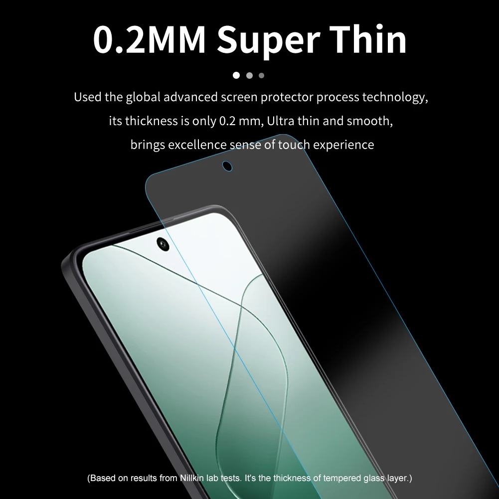 

NILLKIN for Xiaomi 14 Explosion tempered glass protective film H+Pro 0.2mm CP+Pro 0.33mm 9H film hardness fingerprint proof 2.5D