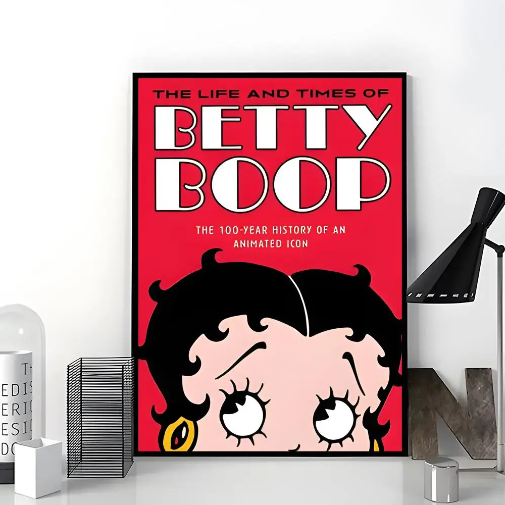 Vintage Animation B-betty Boop Poster Trendy Aesthetic Wall Art Poster for Dorm Room Bedroom Decor