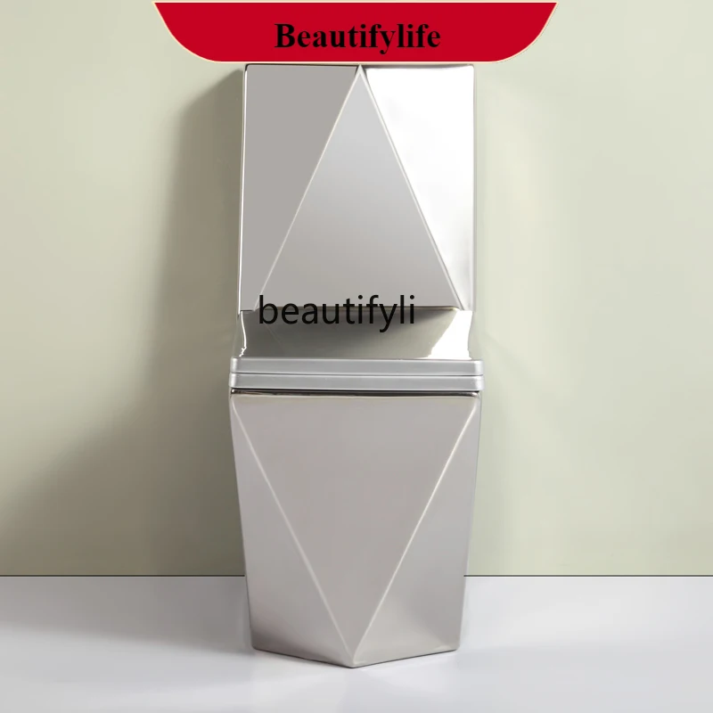 

F185 Electroplated silver toilet, bathroom ceramic color toilet, B & B Nordic odor-proof and anti-blocking toilet