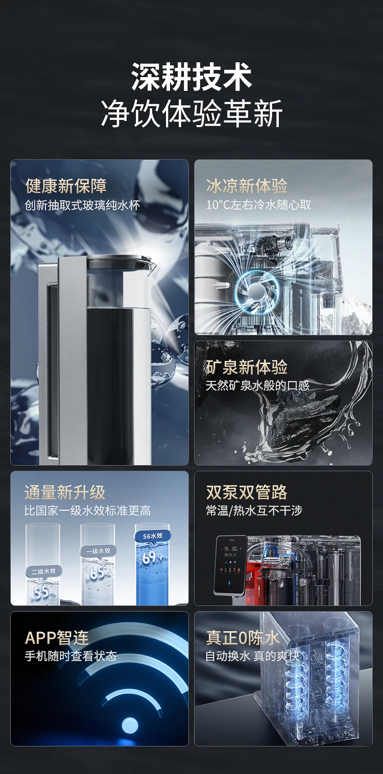 Mineral spring water purifier Drinking machine RO reverse osmosis automatic water loading and launching
