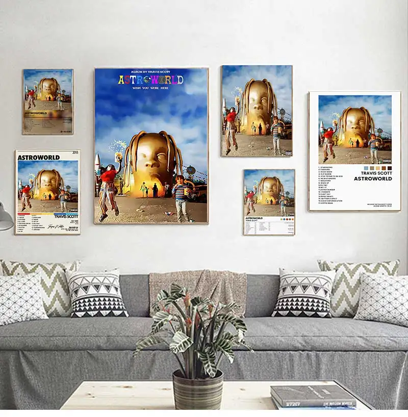 Музыкальный альбом Трэвис Скотт, холст, живопись, постеры и принты, звезда, Родео, Астроромир, настенное искусство для гостиной, домашний декор