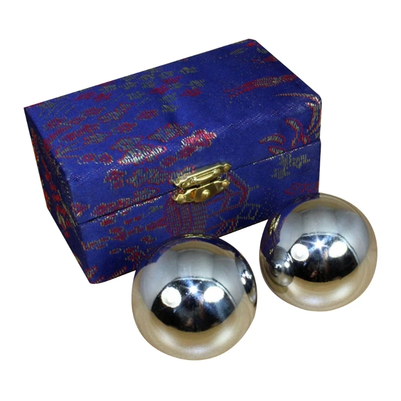 Premium New One Pair Chinese Health Balls Baoding Iron Ball Massage Balls For Hand Therapy Exercise and Stress Relief