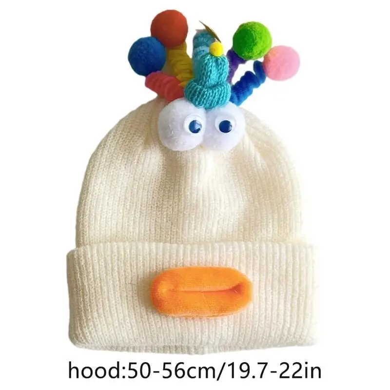 652F Kids Knit Beanie Cap Adult Lovely Skull Hat Female Cosplay Costume Cartoon Hat