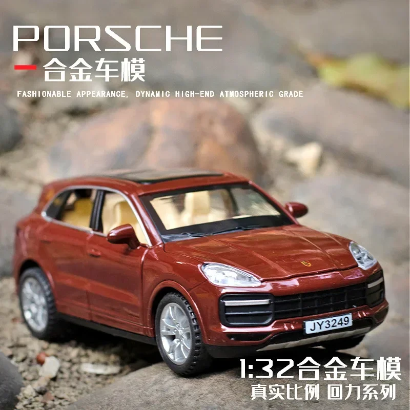 1:32 Porsche Cayenne Taycan Macan Off-road vehicle High Simulation Diecast Car Metal Alloy Model Car Children\'s toys gifts