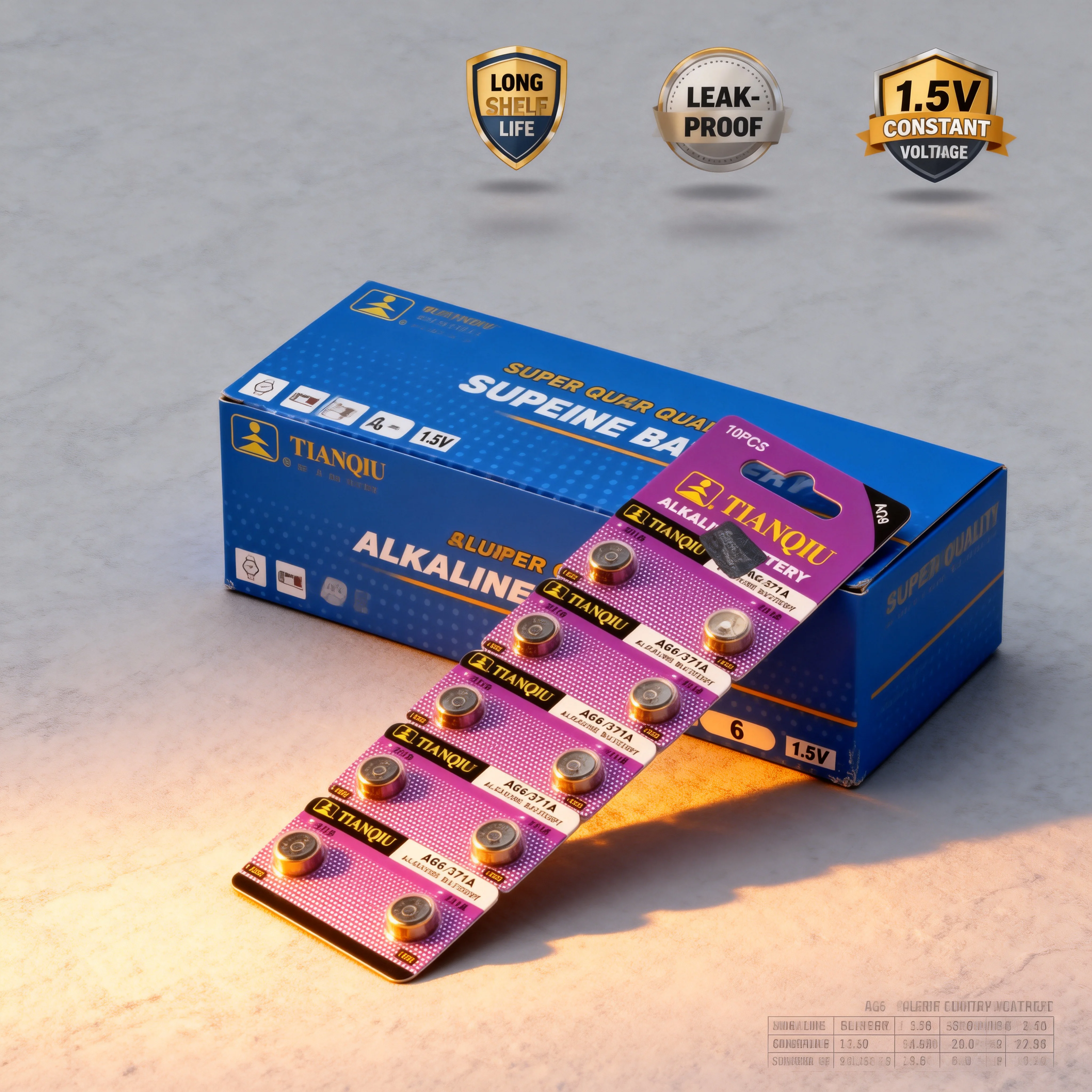 AG6 LR920H Alkaline Button Coin Cell Watch Battery 1.5V 370 LR69 LR921 SR920SW - Replacement for Watches Toys PDAs