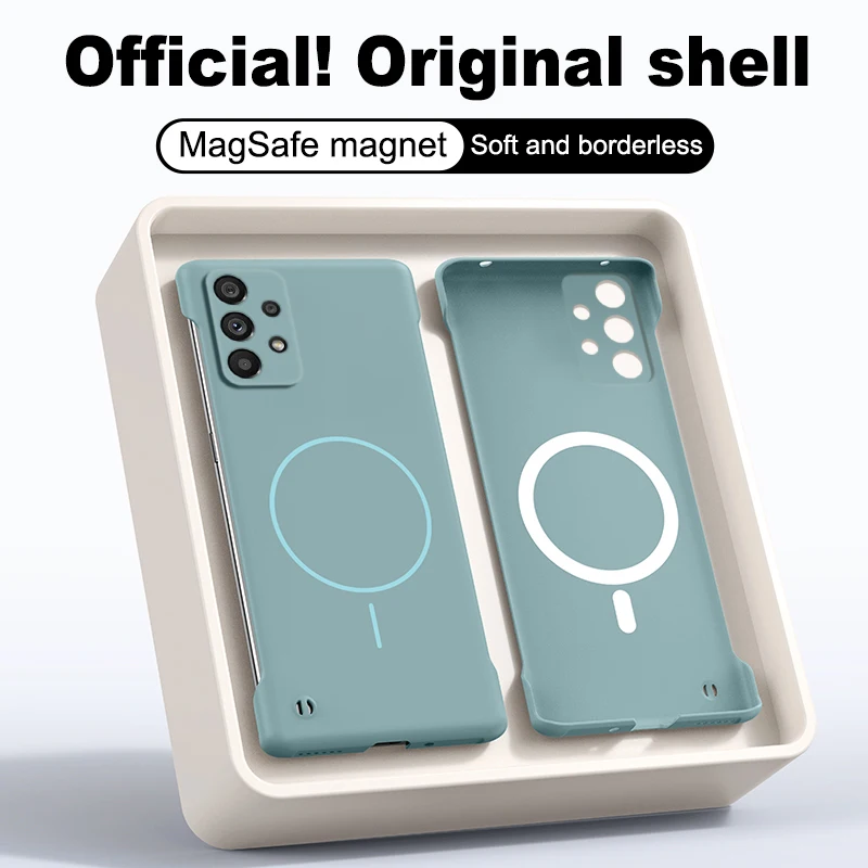 Thin Phone Cases for Samsung Galaxy A73 A53 A33 A23 A13 A72 A52 A52s A32 4G 5G Soft Touch Hard PC Magnetic Frameless Back Covers