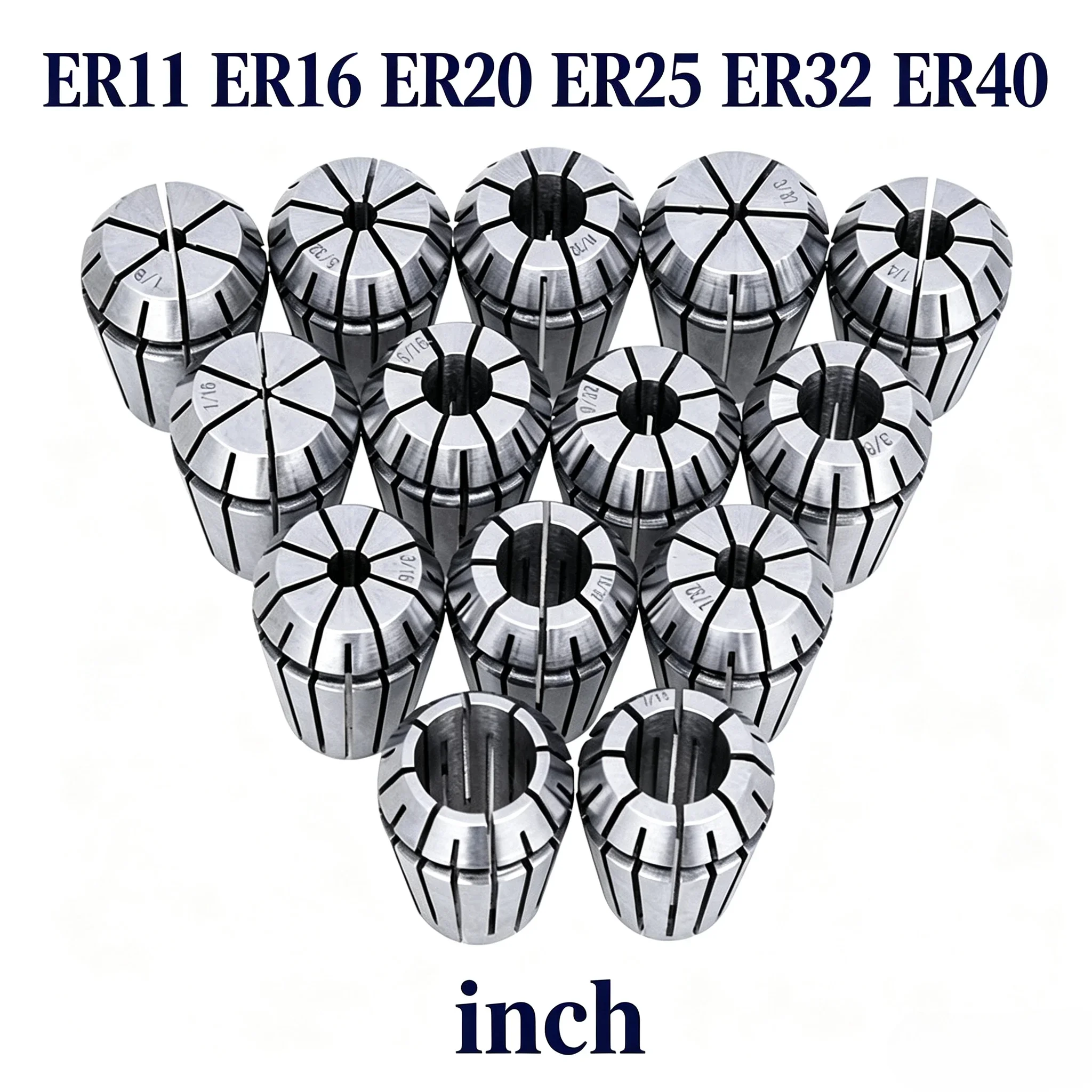 INCH ER32 AA High Precision 0.008 Spring Collet CNC Milling Lathe Tool ER32 Spring Collet Chuck Imperial Units 1/16 1/8 5/32 1/2