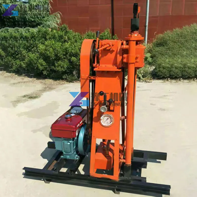 50m/100m Profondità Diesel Rock Drilling Rig Portatile Rotary Pozzi d'acqua Macchina di Perforazione Zaino Rig Idraulico Core Drilling Rig