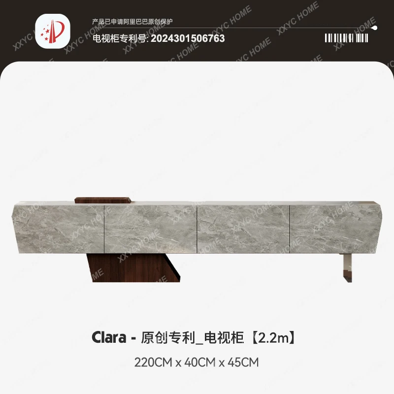 AAWabi Sand Wind Suspension TV Cabinet Integrated Against The Wall Italian Designer Living Room TV Cabinet