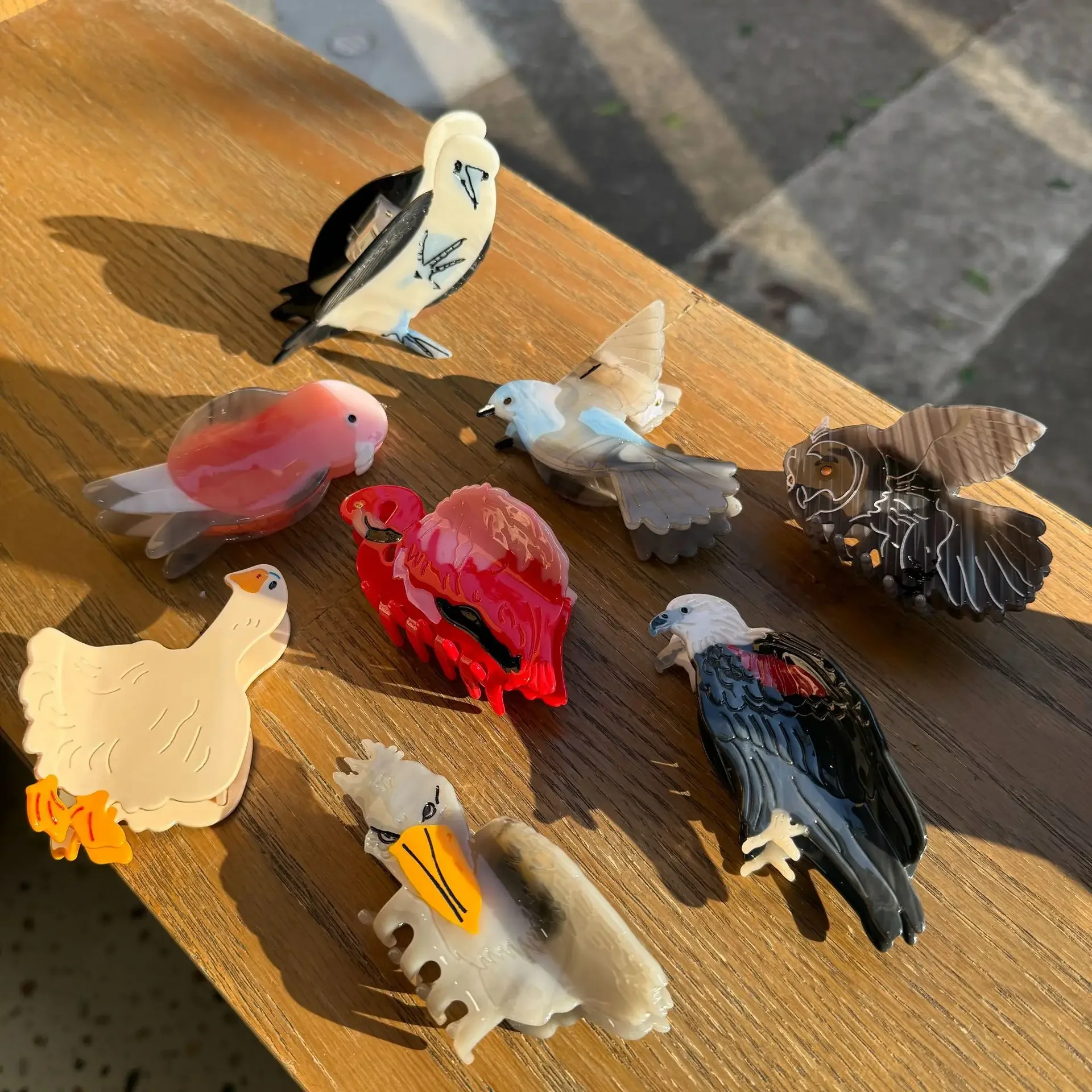 New All Kinds of Birds Hair Claw Cute Animals Eco-Friendly Material Acetate Hair Claw Clips Hair Accessories for Women Girls