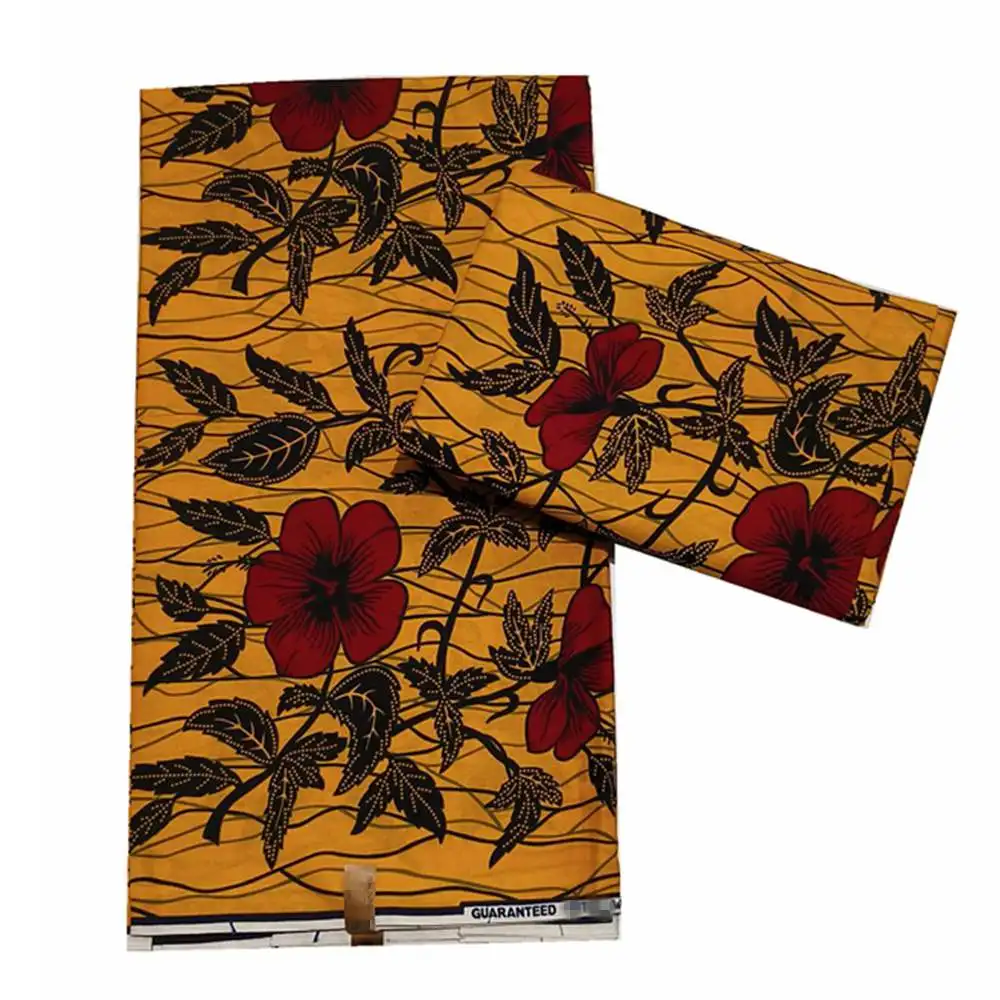 Guaranteed Veritable African Real Wax Print Fabric Ghana Style Ankara Wax Tissu Pagne 100% Cotton Soft Design Nigeria Wax Fabric