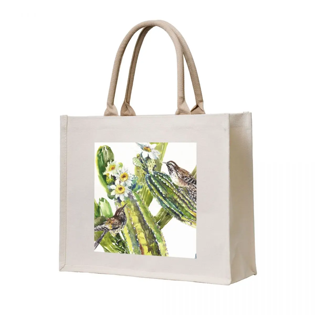 

Saguaro Cactus and Wren Tote Bag free delivery bags Fabric bag Women's shopper bags woman 2025