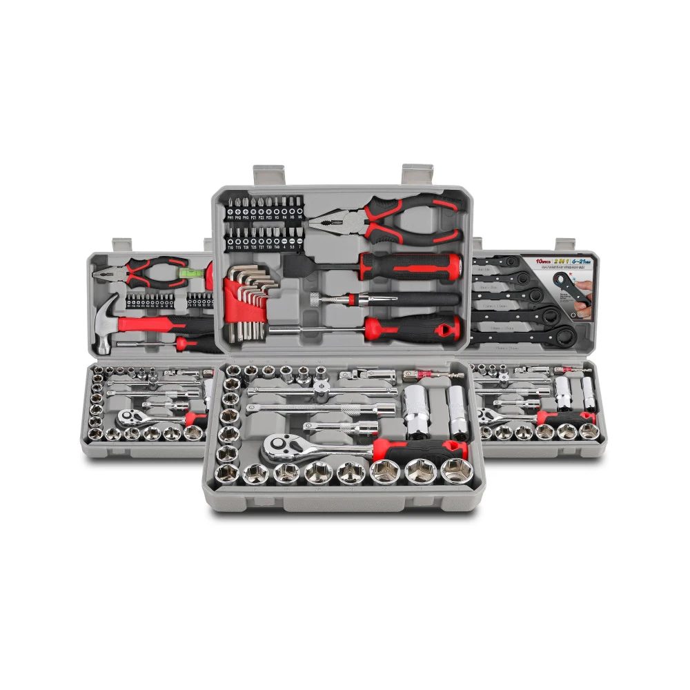 

62pcs Set 3/8 Socket Double-head Ratchet Wrench For Household Machine Repair And Auto Repair Wear-resistant