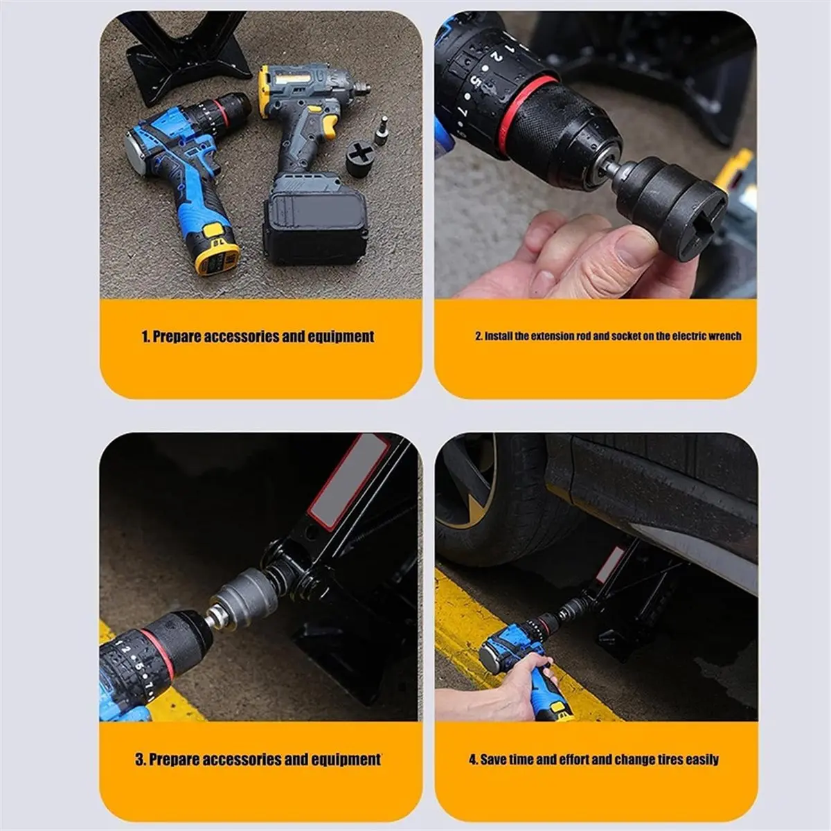 COFA  Power Socket Adapter for Scissor Jacks - Universal Drill Fit, for RV, Trailer, Car Maintenance