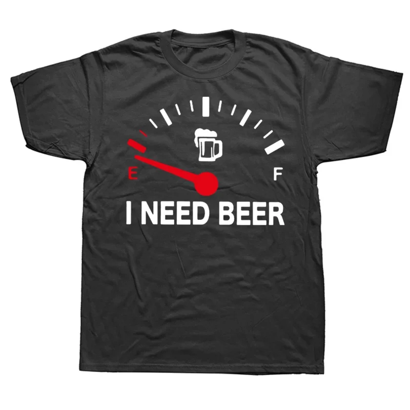 Streetwear low battery need beer tshirt unisex fashion cool loose graphic T-shirts short sleeve Harajuku hip hop camisetas tops