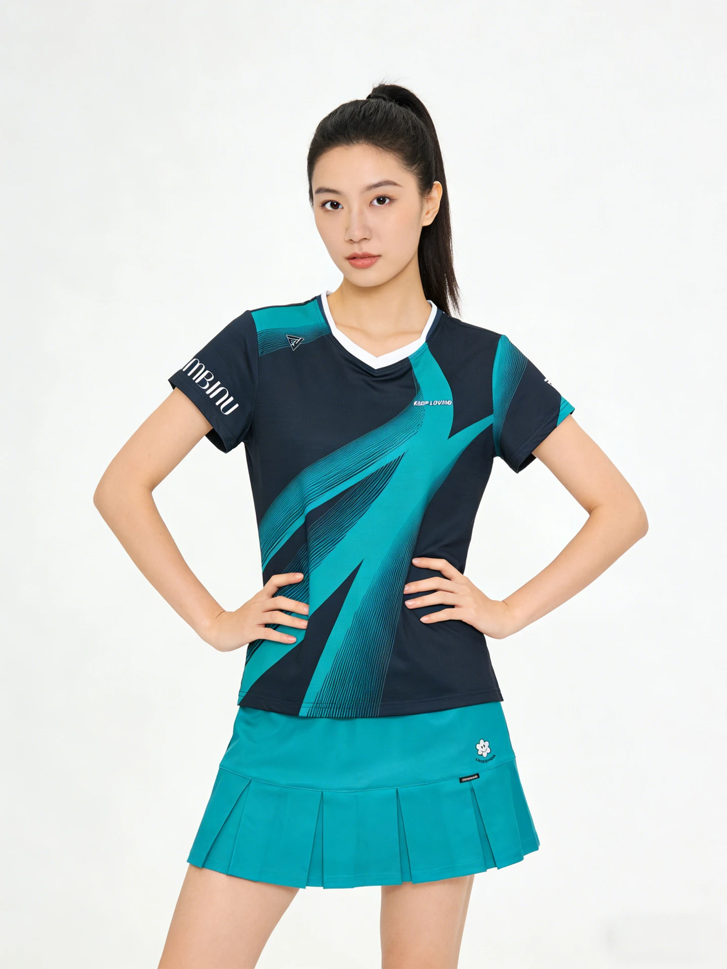 high-aesthetic-badminton-uniform-women's-short-sleeve-sportswear-quick-dry-summer-fitness-clothes-training-top-unisex