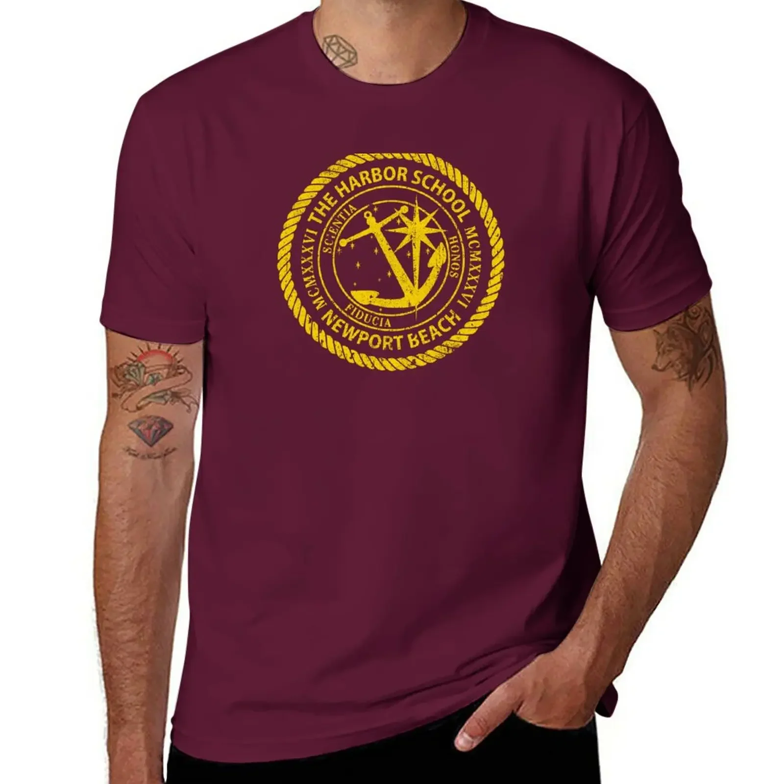 

Harbor School Crest - The OC T-Shirt plus sizes quick drying sports fans tshirts for men