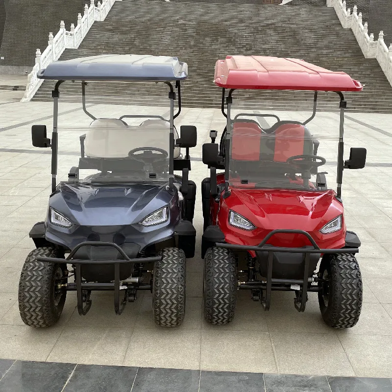 Global Hot Selling 2 Seats Four Wheels Electric Camper Amphibious Sightseeing Car Golf Cart for Hotel Golf Club Resort and Farm