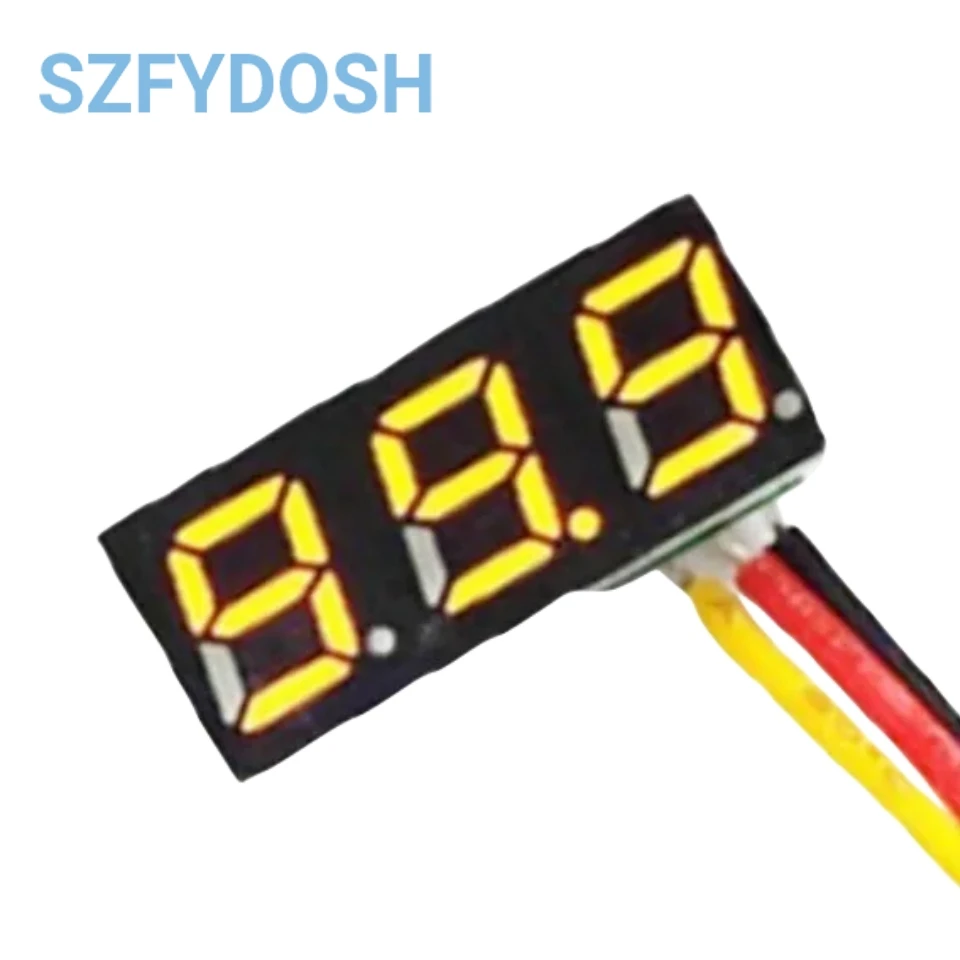 0.28 Inch 2.5V-40V Mini Digital Voltmeter Voltage Tester Meter Red/Blue/yellow/green LED Screen Electronic Parts Accessories