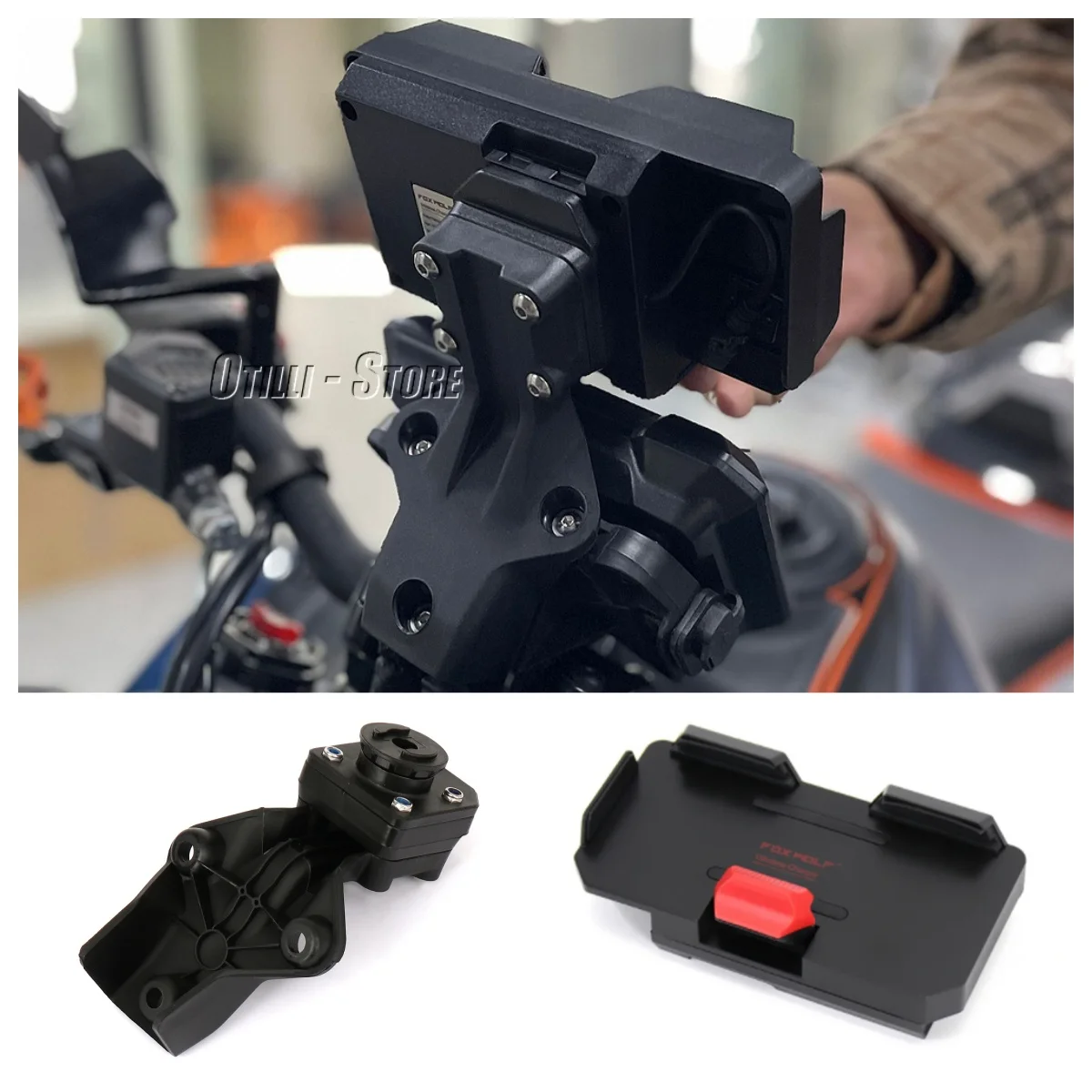 

For 390 Duke DUKE390 390Duke 2024 Motocross Wireless Chariging Mobile Phone Holder GPS Navigation Bracket Motorcycle Accessories