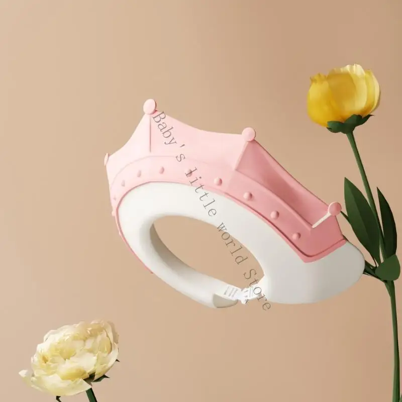 Gorro ducha infantil ajustable, Protector oídos suave para baño bebé cómodo y seguro B2EB