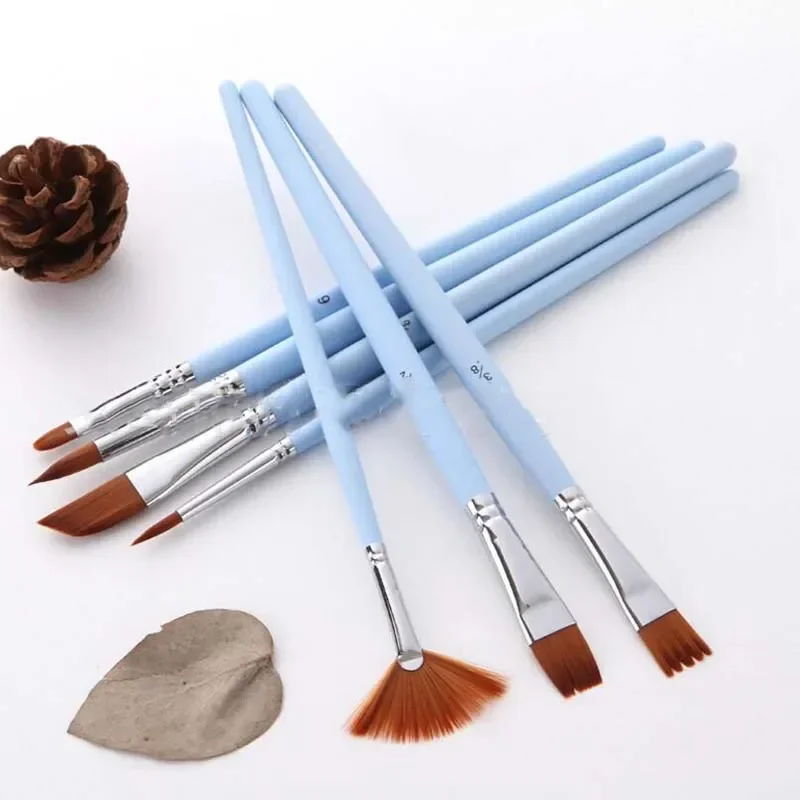 12Pcs/set Art Supplies Nylon Hair Multifunction Brushes Gouache Watercolor Oil Brush Set