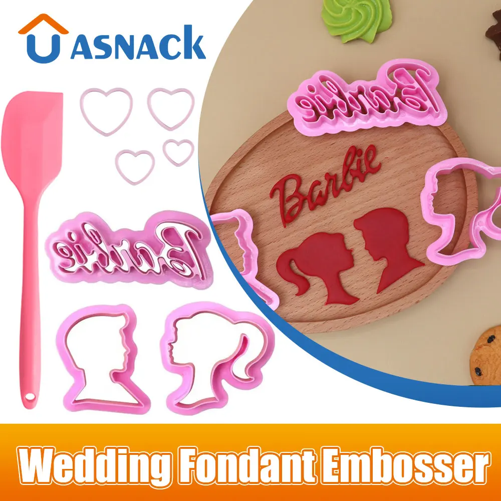 Wedding Fondant Embosser Man And Woman Cookie Fudge Cutters Biscuit Moulds Icing Candy Baking Decorating Kitchen Cake Tools