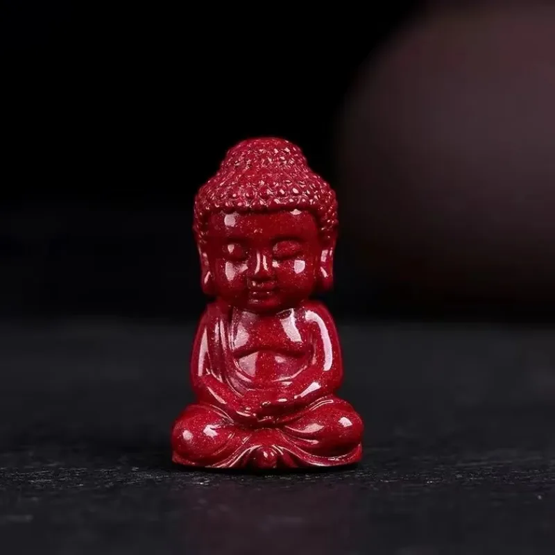 Purple gold sand cinnabar Maitreya Buddha head figure small pendant bracelet diy handmade beading materials jewelry accessories