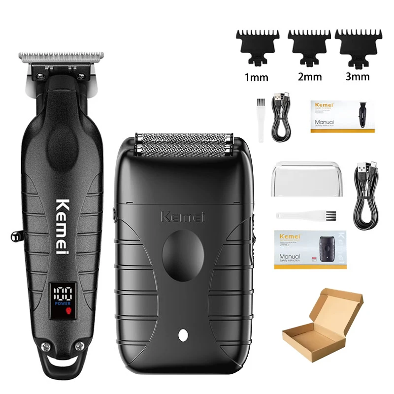 Kemei KM-2290 KM-2293 KM-T95 Professionele Haarknipmachine Elektrische Scheerapparaat Haartrimmers met LCD Display Heren Haarknipset