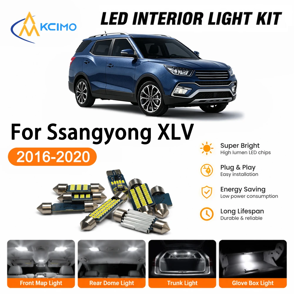 High Quality Atmosphere LED Interior Lightng Kit For Ssangyong XLV 2016-2020, Easy Install Cozy Map Light Reliable