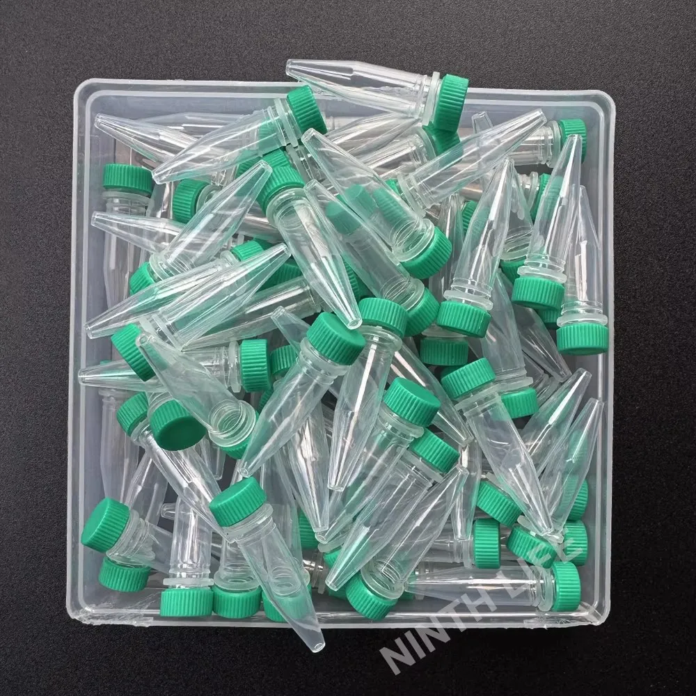 1,5 ml Kunststoff-Kryovial mit Schraubverschluss, gefrorenes Reagenzglas für Labor und Wissenschaft, mit Deckel, Gefrierbehälter, 100 Stück – Detail 7