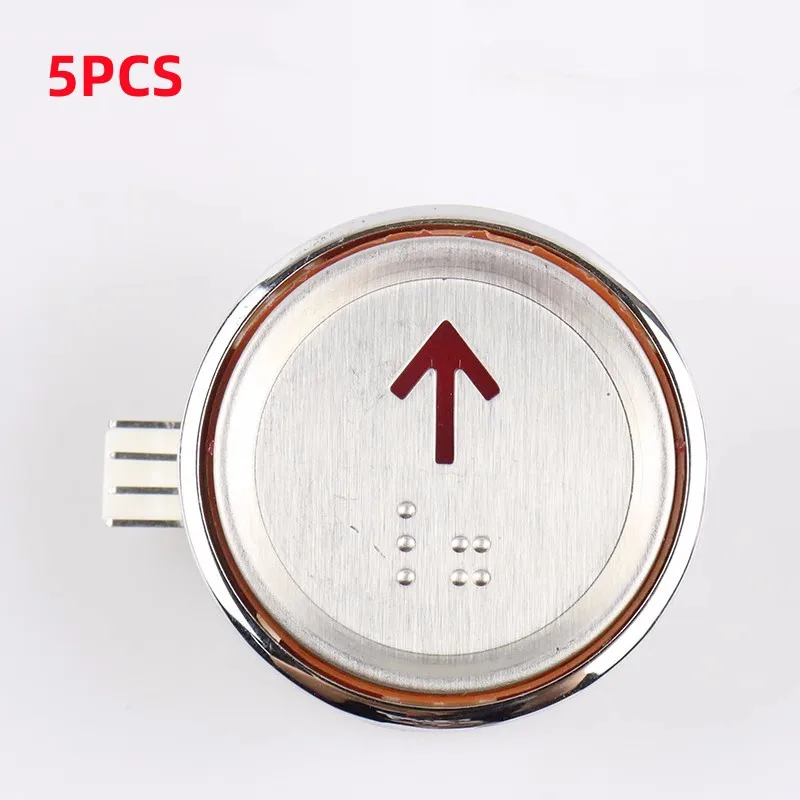 5PCS Elevator Button Large Round AK-29B Keypad Singma Braille Red for LG Elevator Parts Diameter 37.5MM