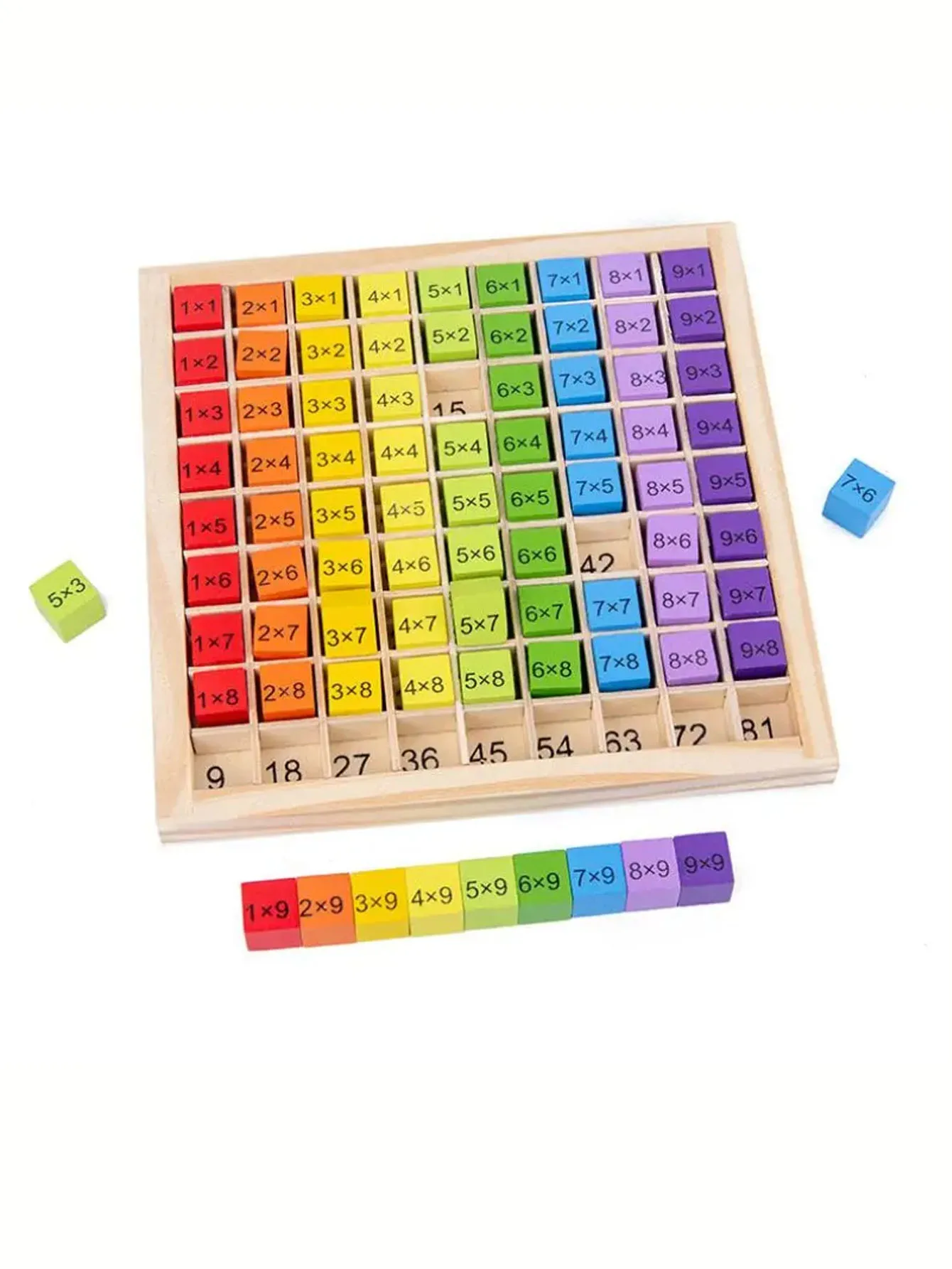 어린이 아기용 몬테소리 교육 나무 수학 장난감, 99 곱하기 테이블 수학 산수 교육 보조, 크리스마스