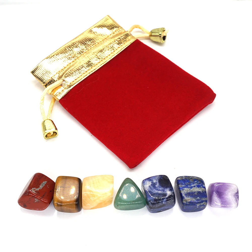 7 pçs/pçs/set pedras chakra yoga reiki cura cristais naturais pedras preciosas irregulares polido energia espiritual quartzo gemas mascote presente