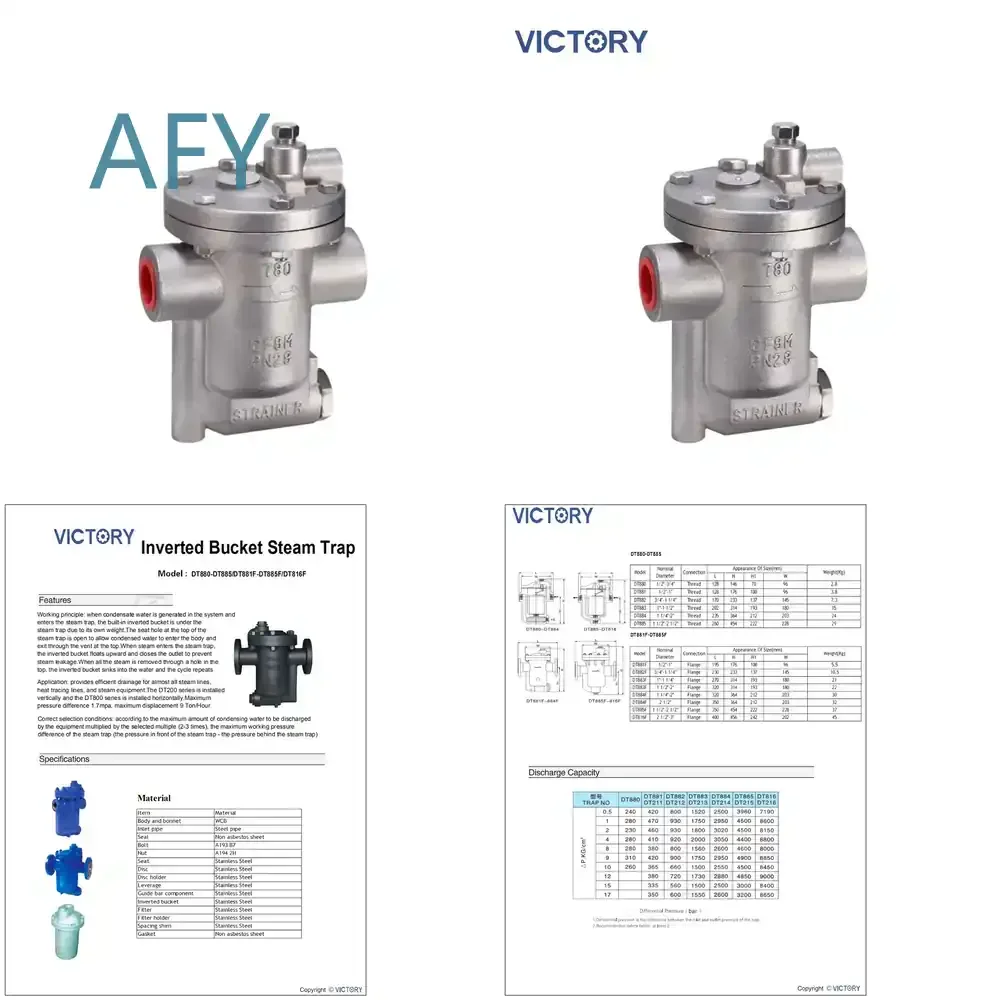 Inverted Bucket Steam Trap for DN25 Pipe Size Industrial Steam Traps High Pressure Steam Trap Condensate Removal Valve HVAC
