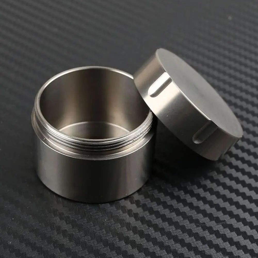 

Titanium alloy Survival Waterproof Contact lens Pill Holder Case Container Box