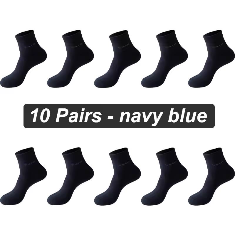 10Pairs Bamboo Fiber Socks Men Casual Business Anti-Bacterial Comfortable Breatheable High Quality Sock Male Plus Size EU38-46 - Image 15