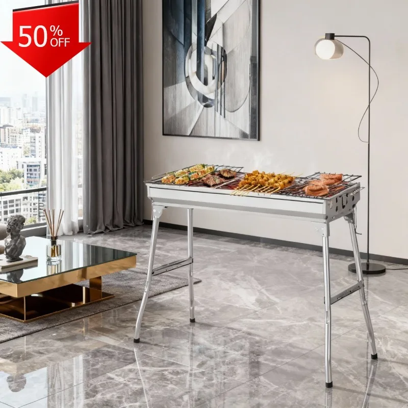 

Cookware Bbq Grill Outdoor Kitchen Portable Camping Stove Barbecue Grill Large Coal Grills Stand Charcoal Barbacoa Furnace Bar