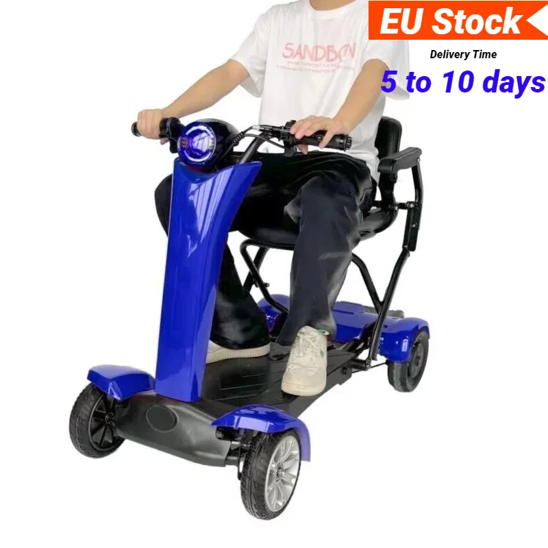 EU Stock Automatic Folding Mobility Scooter For Elders Disabled Portable Battery Removable 500W Travel Electric Scooter Adult