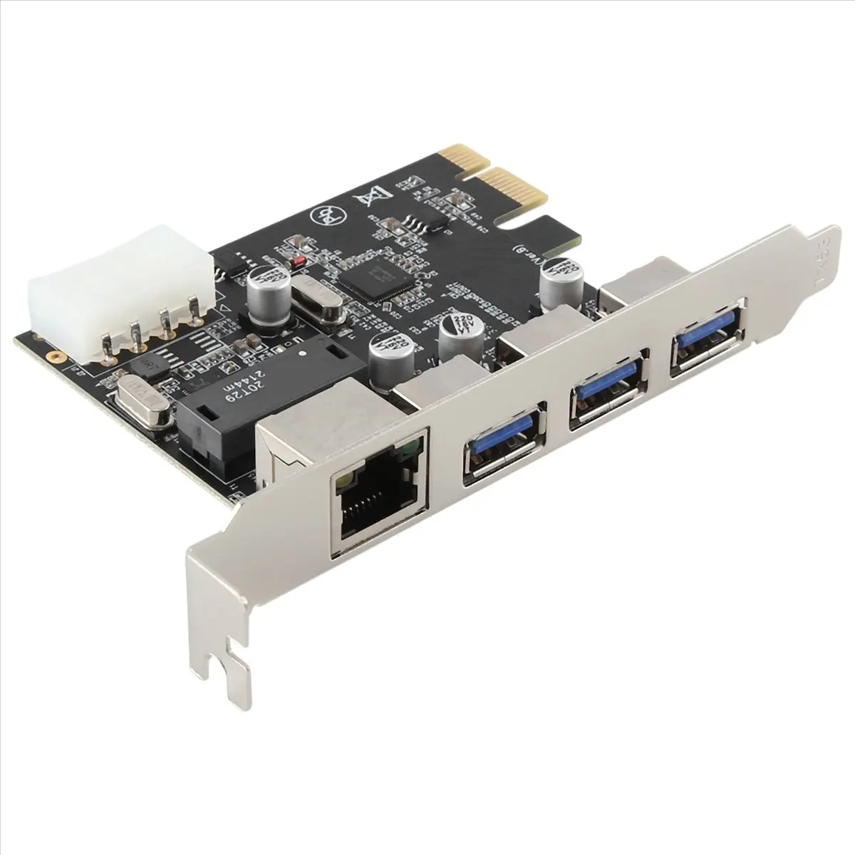 A40I PCIe Slot to RJ45 USB 3.0 PCIe Expansion Card,with Gigabit Ethernet Controller PCI Express Adapter for Desktop PC